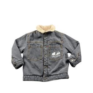​Zara Snoopy Peanuts Denim Jacket 3-4Y / Veste Jean Grise 104cm